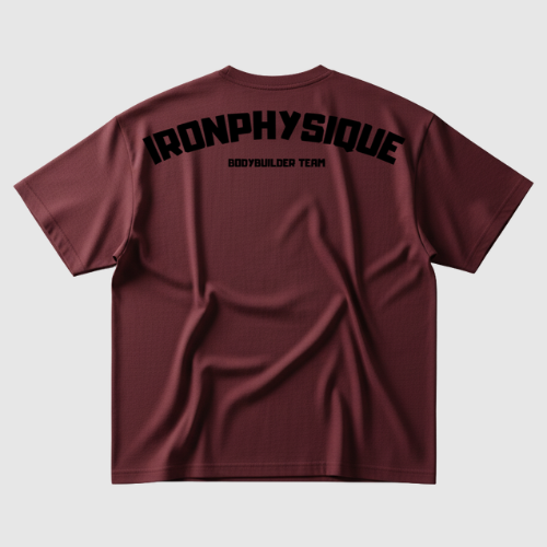 Camiseta Oversized - Bordo